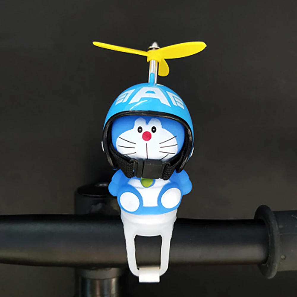 Bicycle Bell Cartoon Doraemon Silicone Bike handlebar can ring and bright 1 bike bell toy for electric bike/motorcycle/helmet