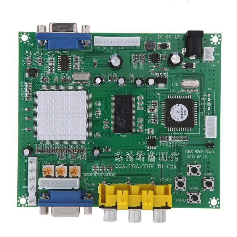GBS8200 RCA для VGA HD видео конвертер плата HD9800 HD-Конвертер доска расширенное устройство декодирования видео с проводом