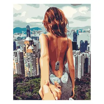

Paint For Adults and Kids DIY Oil Painting Kits Pre-Printed Canvas Beautiful Bac