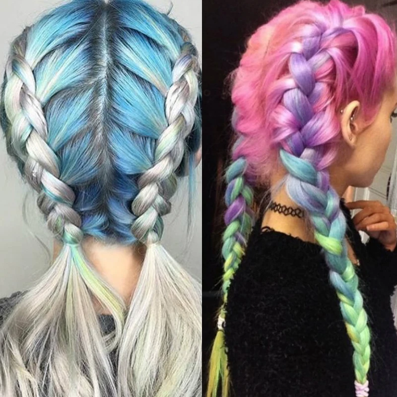 Allaosify синтетические вязанные крючком косы в Джамбо косички волос одна штука 24