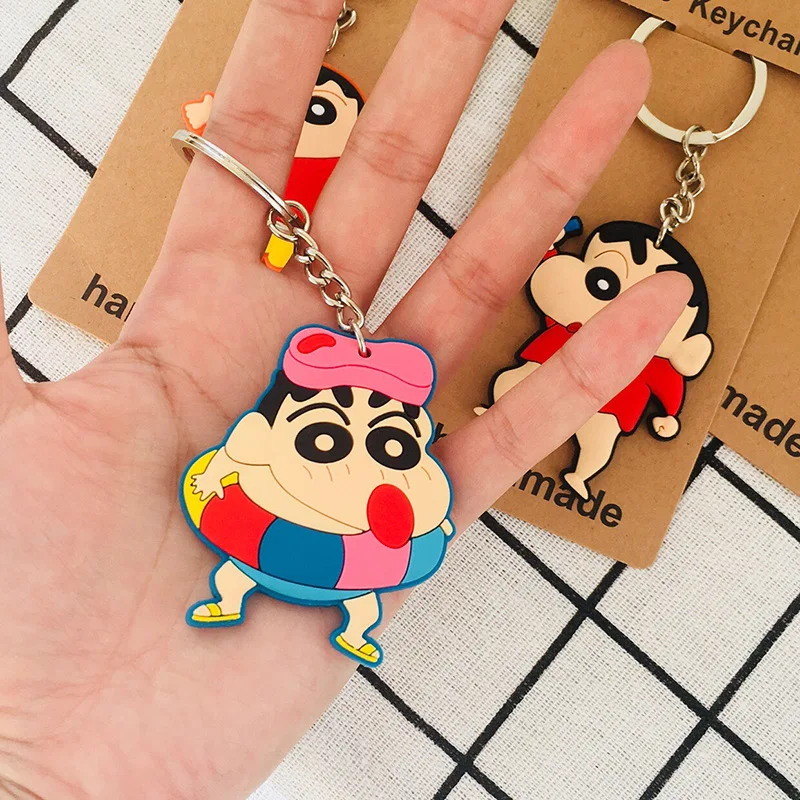 Аниме Crayon Shin chan брелок Nowara Shnnosuke ПВХ брелок милый забавный мультфильм модный кулон, ювелирные изделия аксессуары подарок llaveros