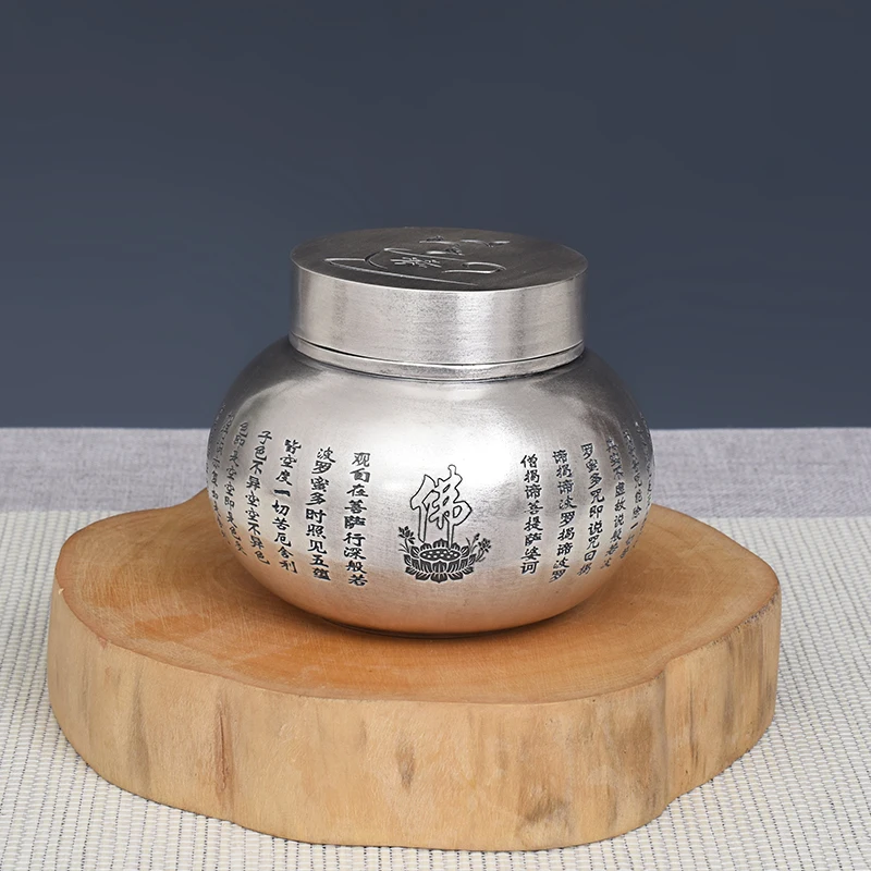 Чайный горшок из чистого серебра ручная работа серебро 999 пробы сердце через