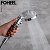 FOHEEL shower head hand shower adjustable 3 mode high pressure shower head water saving one button to stop water shower heads ► Photo 2/6