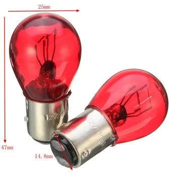 

2Pcs BAW15D Red Brake Stop Tail Light Car Bulb 567 12V 21/5W Turn Signals Warning Lights For GM/Ford/SAAB