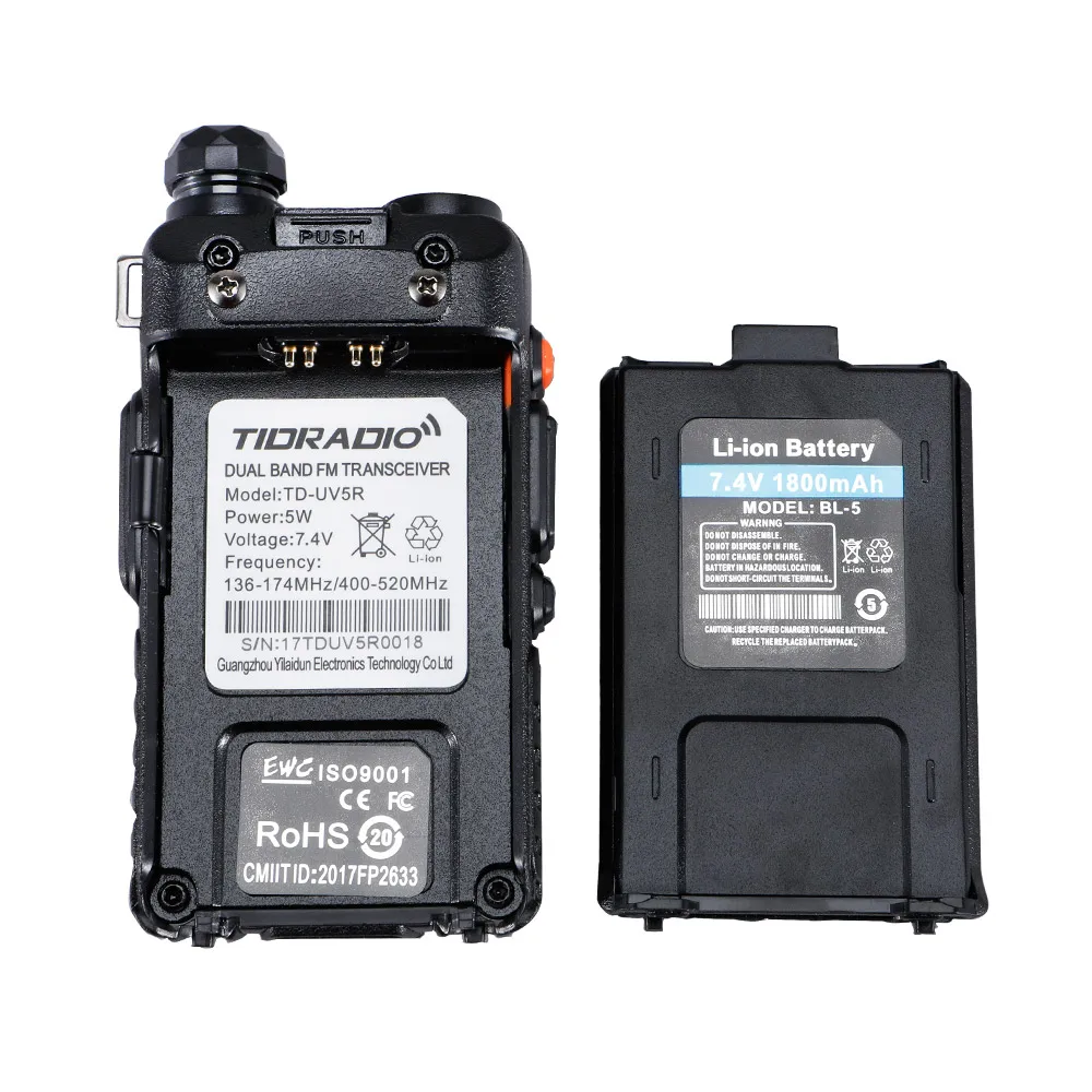 TID-UV5R Walkie TalkieTwo Way радио портативный cb радио обновленная версия двухдиапазонный радио 136-174 МГц и 400-520 МГц