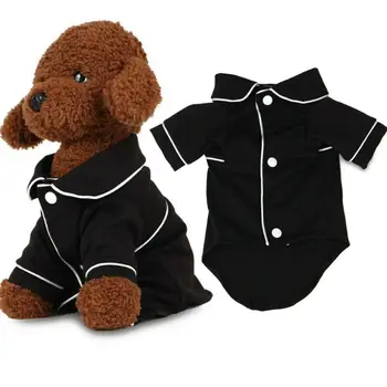 

New Dog Jumpsuits Pet Dog Warm Pajamas Clothes Puppy Jumpsuit Costume Appear Cotton Soft Night Wear Button Short Sleeve 2020