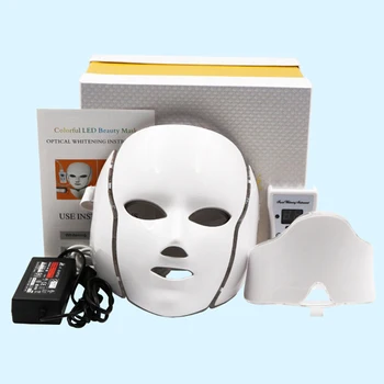 

LED 7-color spectrometer light photon skin softener family mask spectrometer mask Neck Therapy Wrinkle Acne Tighten Skin Tool