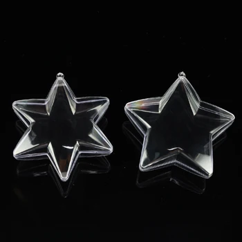 

10cm Pentagram Hexagonal Star Clear Plastic 3D Bath Bomb Mold Christmas Xmas Bathing Bomb Mould DIY Decoritions Accessories Bath