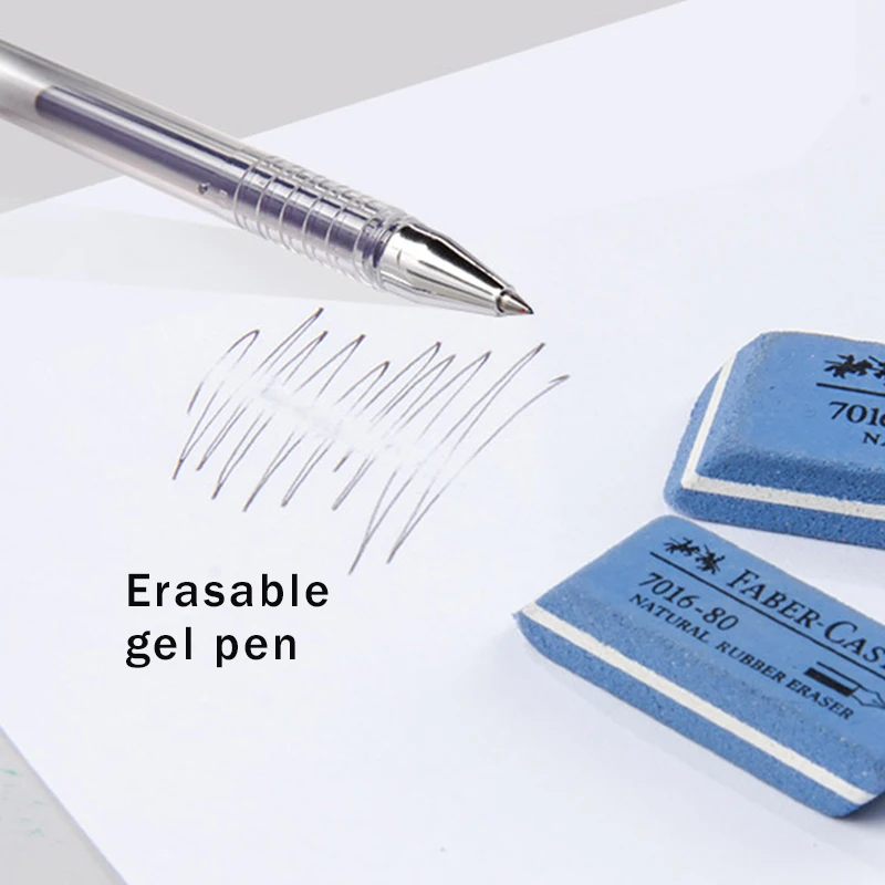 Faber Castell Natural Rubber Eraser for Gel/Ink/Ballpoint/Fountain Pen Sand Rubber Eraser Erasable School Exam Supplies 3Pcs 5