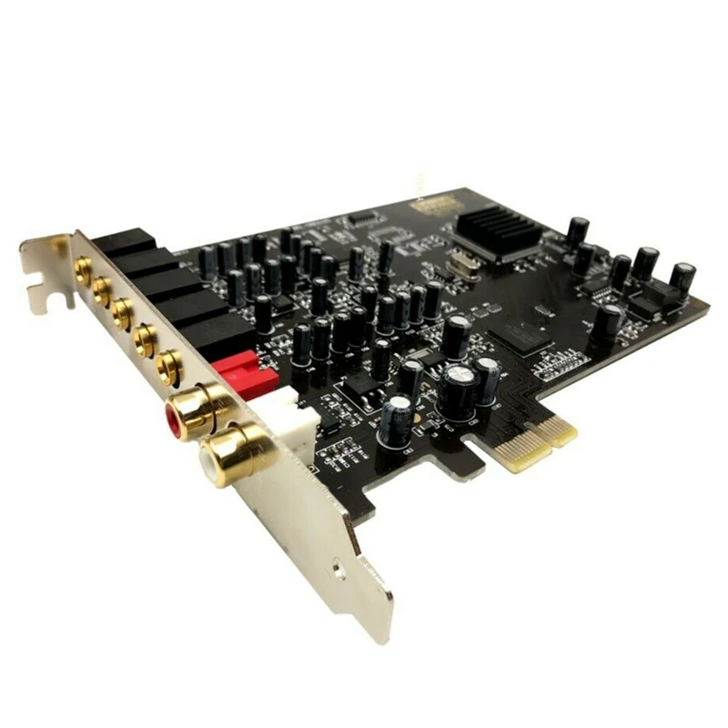 Звуковая карта FFYY-5.1 PCI Express PCI-E встроенный интерфейс с двойным выходом для ПК Windows