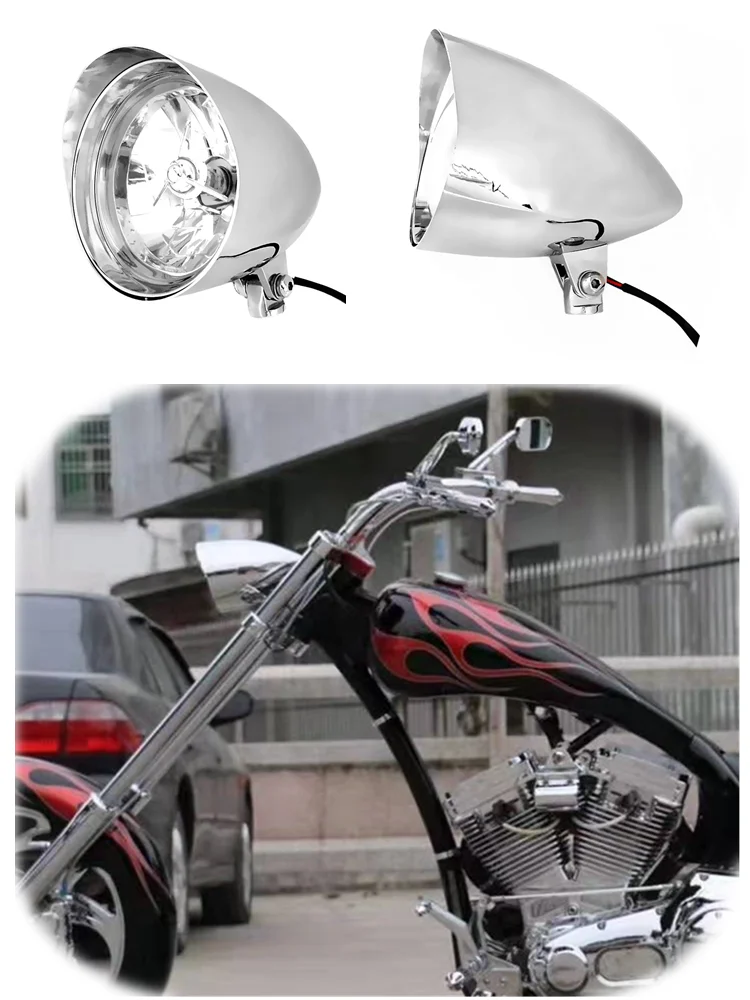 Хром Пуля три бар 5,7" фара для Harley Sportster Dyna