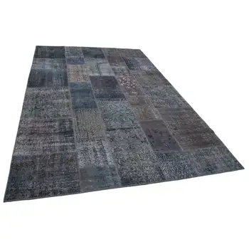 

199x300 Cm Grey Handmade Patchwork Rug-6x10 Ft