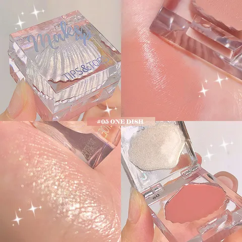 Color Highlight Blush Makeup Palette Brighten Natural Blushes Face Body Illuminator Highlight Shiny Makeup Cosmetics