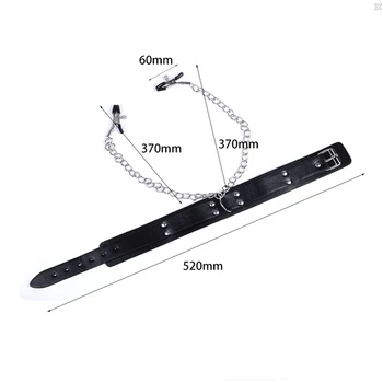 Fetish Nipple Clamps Chain Breast Clip Female Bdsm Leather Collar For Women Erotic Sex Bondage Sex Toys For Couples Adult Games 4