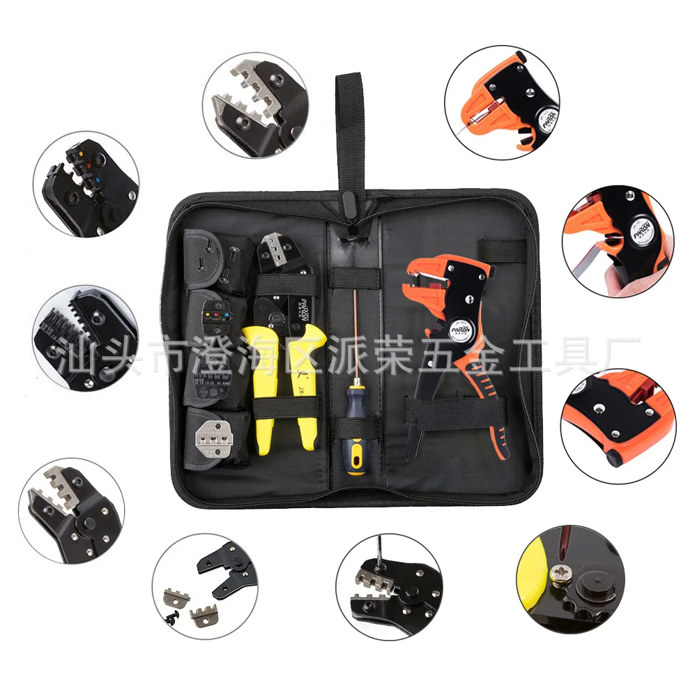 PARON-Multifunções Fio Crimper Kit, corte, crimpagem, Terminal,