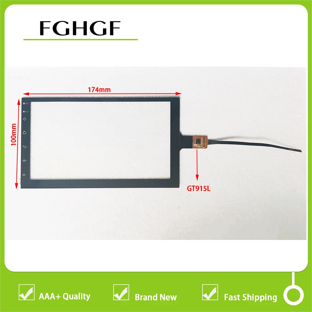 Reproductor de Dvd para coche GT915L, panel táctil de cristal, Digitalizador de pantalla táctil, 7 pulgadas, 175x100mm