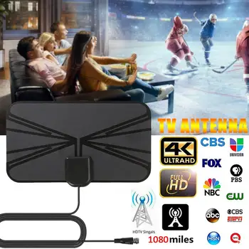 

1080 Miles Digital HDTV Antenna 4K Indoor TV Amplifier Radius Surf Aerial Signal Booster DVB-T2