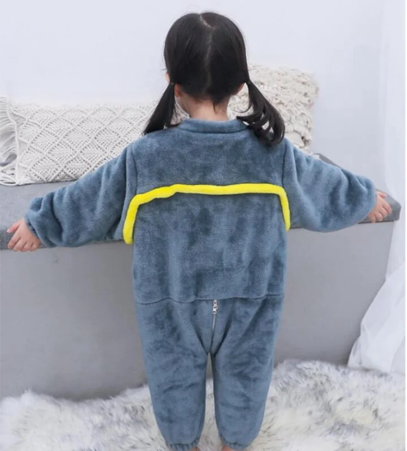 CROAL CHERIE Fashion Fleece Kids Boys Romper Jumpsuit Cute Star Kids Girls Boys Romper Children Warm Sleeping Home Clothing   (2)