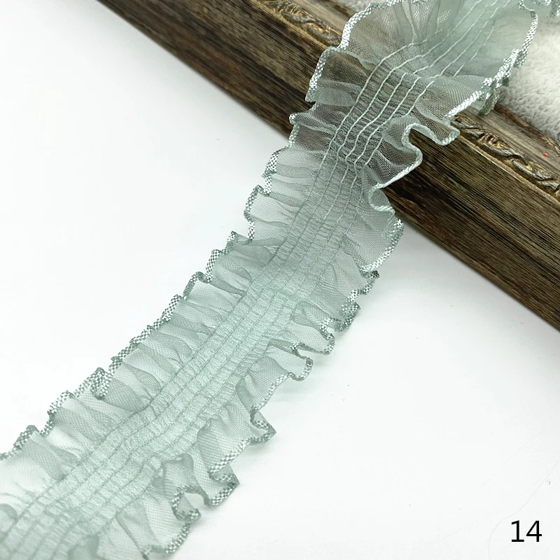 Elegant 30mm Elastic Lace Ribbon for Hair Accessories and DIY Crafts - 1 Yard