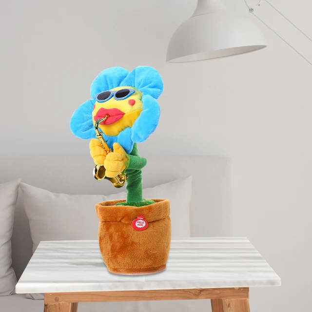 Simulation Sunflower Saxophone Plush Toy Enchanting Sunflower Musical Toys Funny Dancing Flower Connecting With  Toy 5