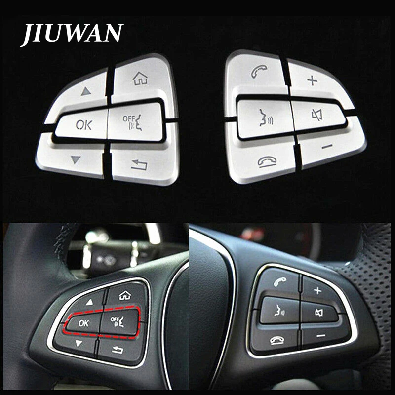 

12 Pcs Car Steering Wheel Button Decor Covers Premium ABS Decoration Accessories For Mercedes Benz GLC C Class W205 2015-2018