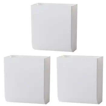 

3Pcs Wall-mounted Storage Boxes Punch Free Remote Control Boxes Phone Boxes