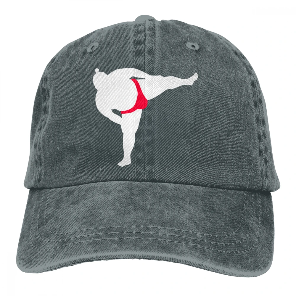 Sumo Wrestler Casquette черные унисекс Мужские Женские джинсовые бейсболка с ремешком кепки регулируемые Гольф папа шляпа