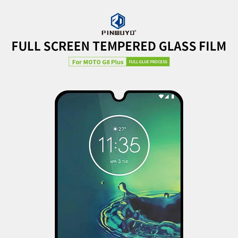 Пленка из закаленного стекла для MOTO G8 Plus, PINWUYO для Motorola Moto G8 Plus, 9 H, защита на весь экран для Motorola G8 Plus, G8Plus