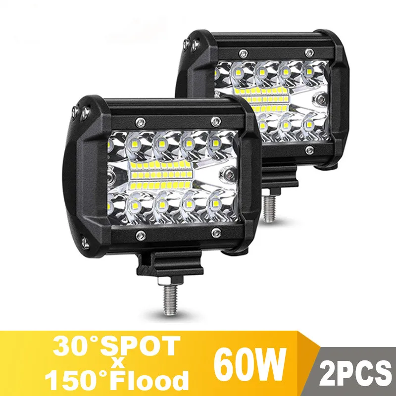 

4inch Bar LED Work Light Bar for Driving offroad Boat Car Tractor 4x4 SUV ATV 12V 24V Rated 60W