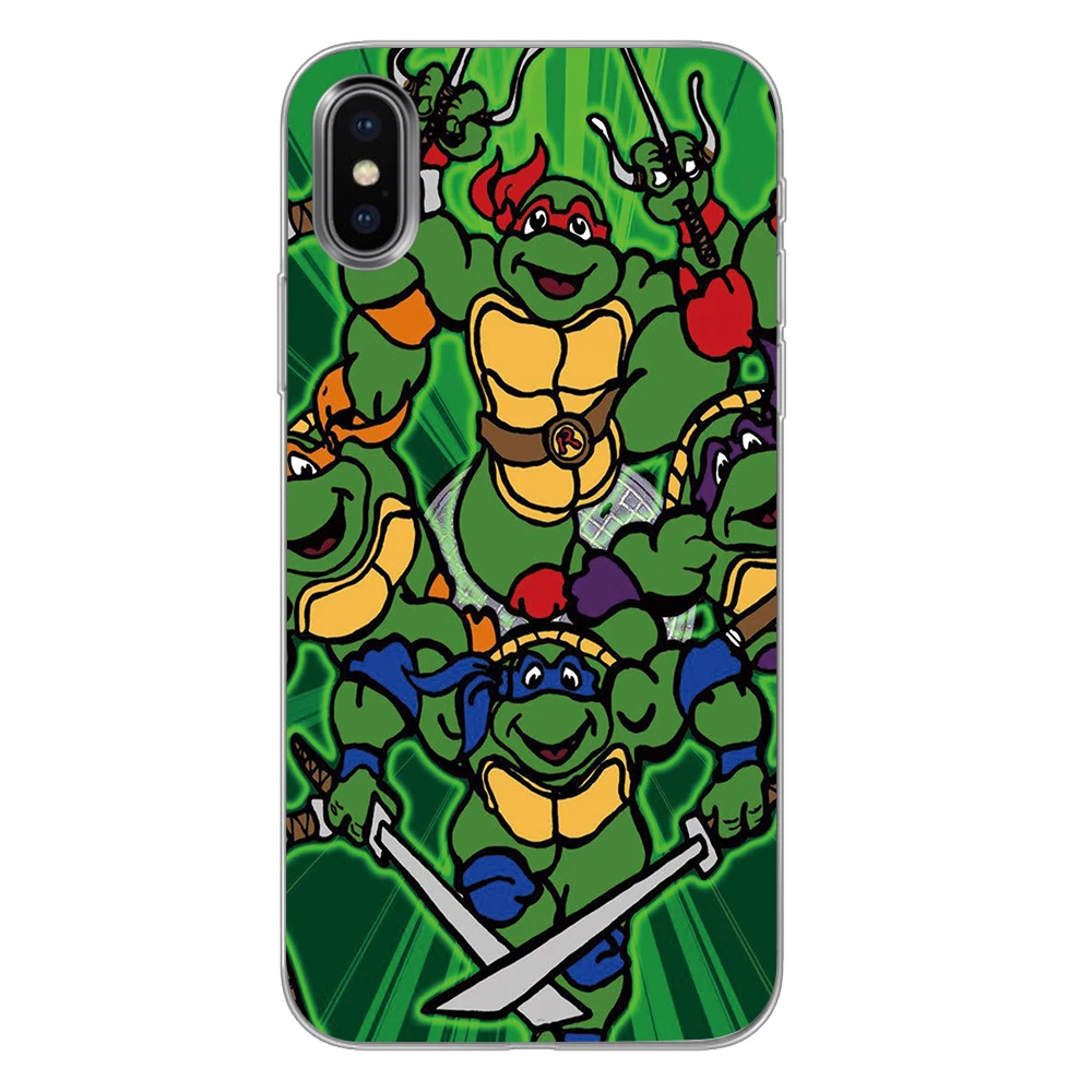 Силиконовые чехлы для телефонов с рисунком черепахи ниндзя для iPhone 5 5S SE 6 6s 7 8 Plus X XS Max XR задняя крышка - Цвет: 10