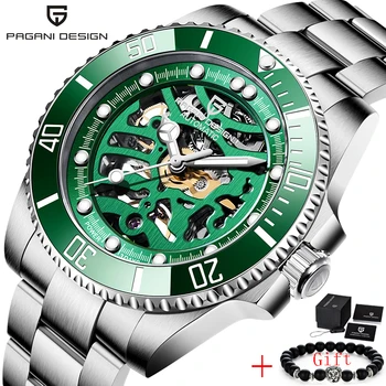 

2020 New Mechanical Men Watches PAGANI DESIGN Luxury Brand Skeleton Sapphire Glass Waterproof Watch Men Clock Male reloj hombre