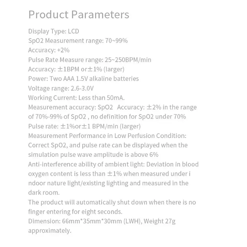 Portable Medical Household Digital Fingertip Pulse Monitor Oximeter Blood Oxygen Saturation Meter