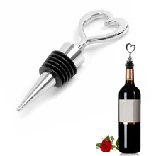 Элегантный в форме сердца красное вино пробка для бутылки шампанского, вина Валентина свадебные подарки