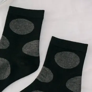 

5 Pairs Women Novelty Cotton Socks Funny Big Polka Dot Print Harajuku Hosiery