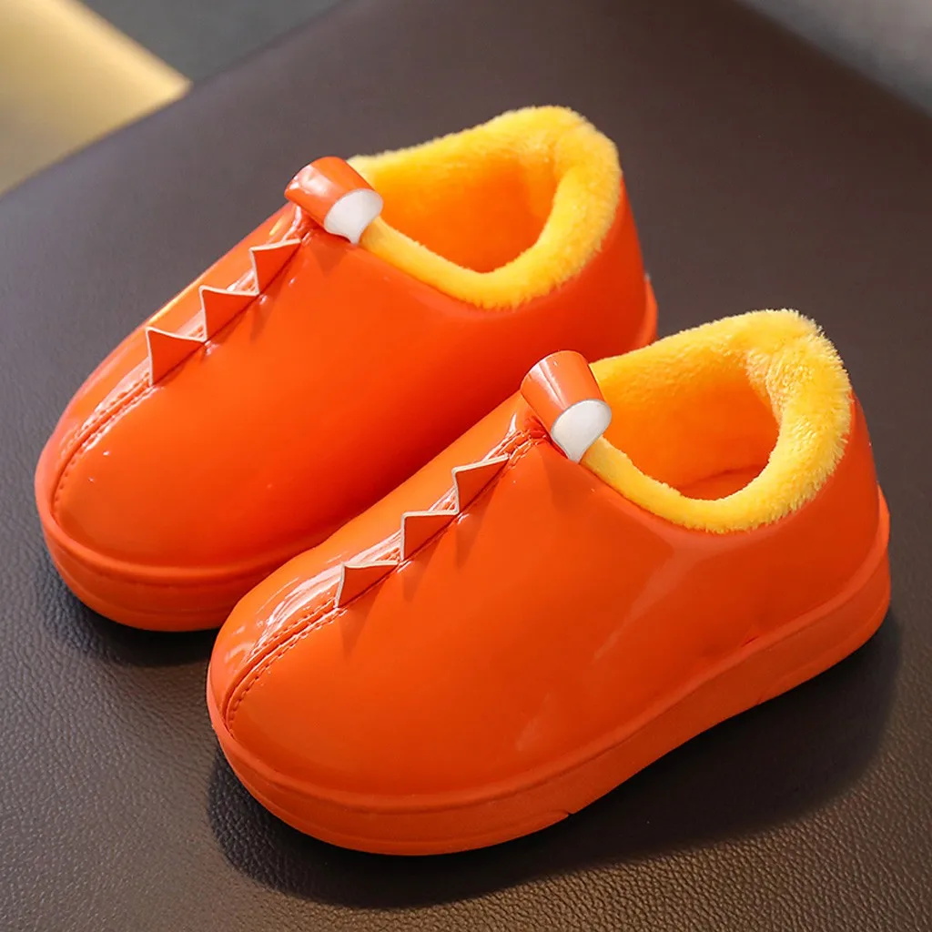 Детская зимняя обувь для девочек; водонепроницаемые теплые кроссовки для снежной погоды; домашняя водонепроницаемая обувь для девочек; Повседневная прогулочная обувь для мальчиков;# C