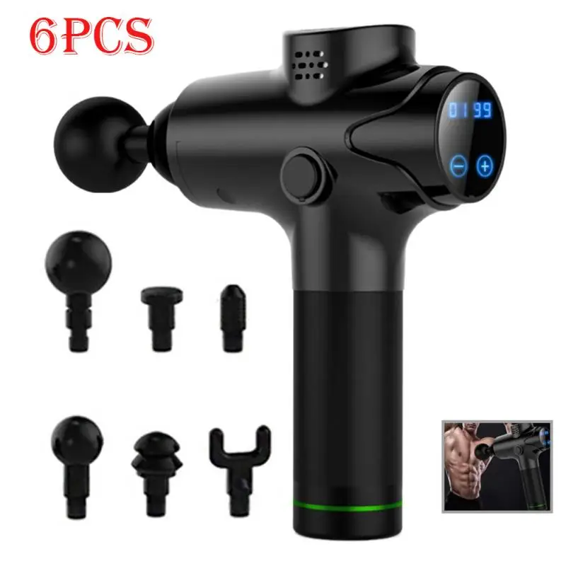 6PCS Massage Gun Head Replaceable Massage Gun Head Portable Deep Muscle Body Relaxation Pain Relief Massager Accessories