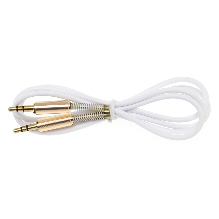 AUX Cord Spring Cable for IPhone Car Headphone Speaker Jack To Jack Audio Cable 3 5mm Male To Male AUX Cable Wholesale 500pcs