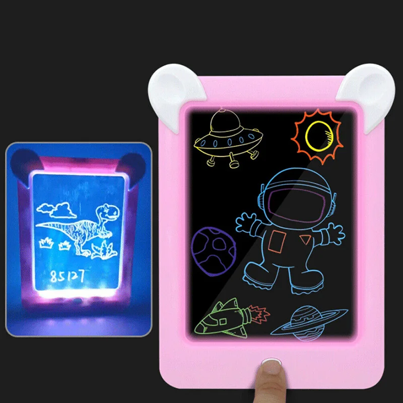 Планшет для рисования и письма, светодиодный светильник, веселая развивающая игрушка, доска для рисования, волшебная обучающая доска для рисования, лучший подарок для детей