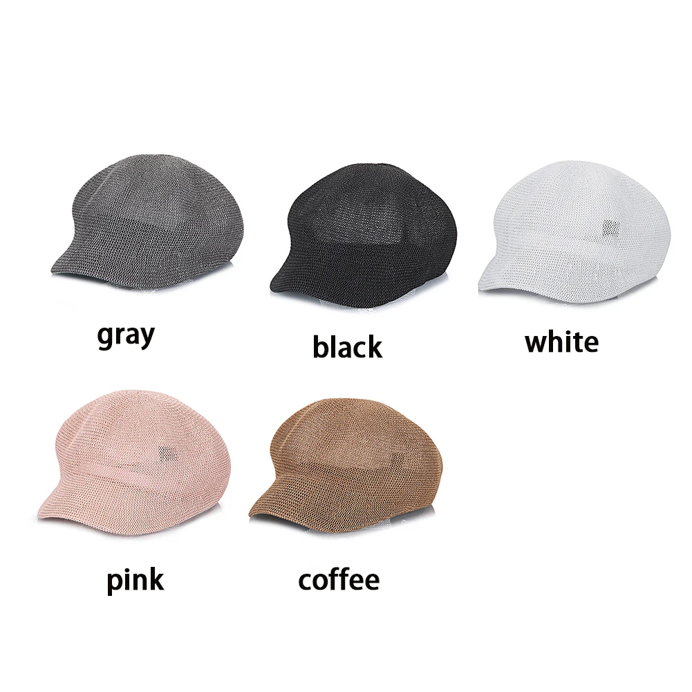 Женская летняя прохладная дышащая уличная Весенняя соломенная шляпа Праздничная однотонная модная восьмиугольная кепка Повседневная дорожная Солнцезащитная козырек пляжная плетеная