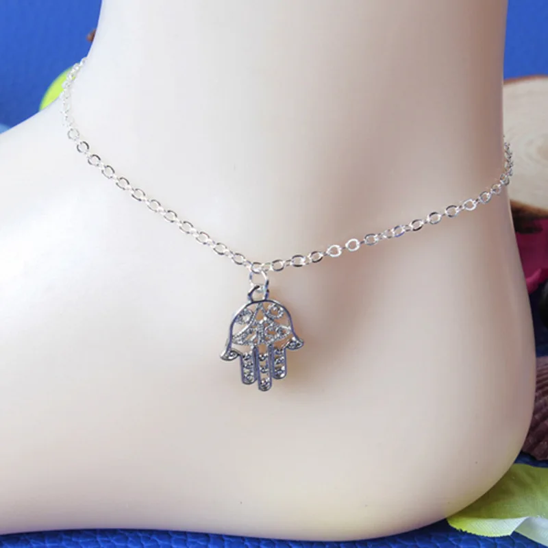 

Europe And America Popular Anklet Beach Simple Fatima Hands Simple Bergamot Anklet Foot Ornaments K028