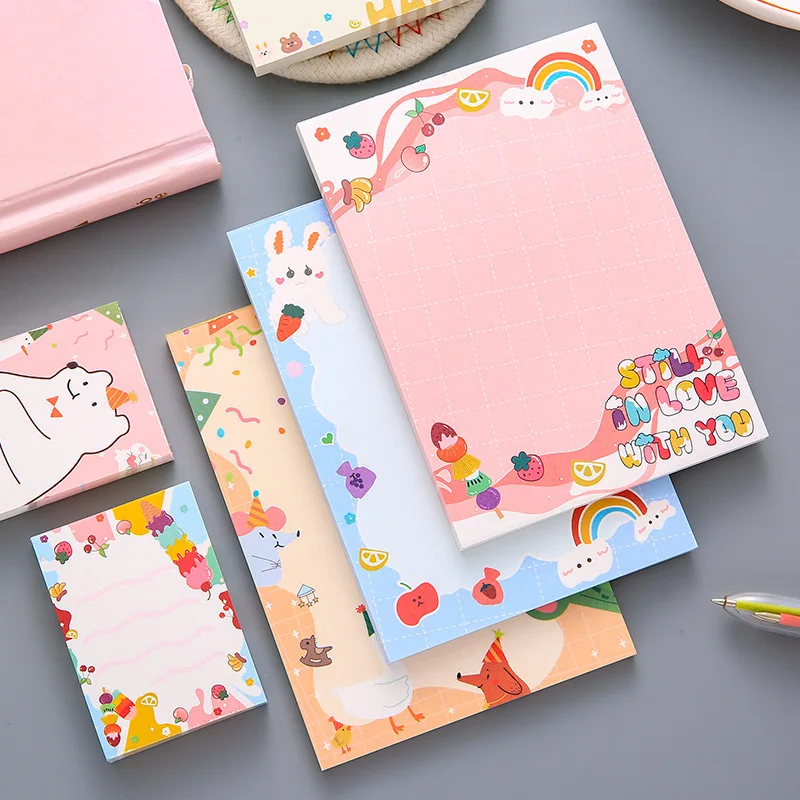 Yisuremia Kawaii Sweetheart 50/100 Sheets Memo Pads Note Paper Message