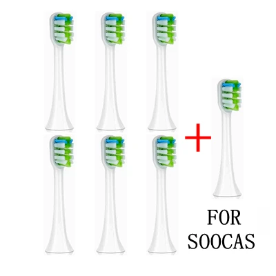 B Сменные насадки для зубной щетки для Xiaomi Soocas X3 для SOOCAS/Xiaomi Mijia SOOCARE X1 X5 насадки для электрической зубной щетки - Цвет: B