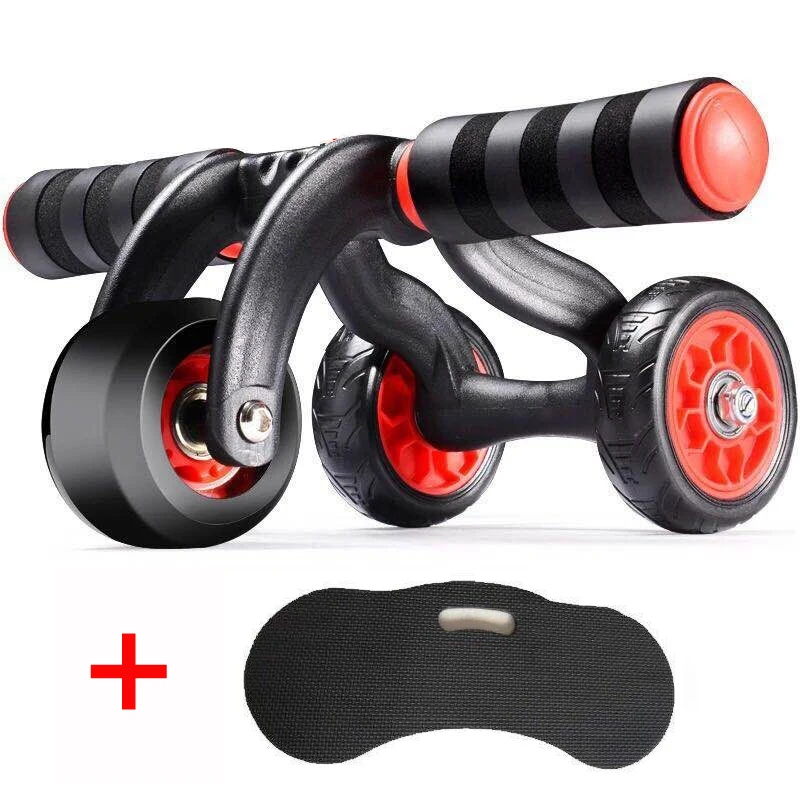 Fitness Abdominal Wheel AB Roller With Mat Abdominal Muscle Trainer for Fitness Exercise Gym Training Equipment Rebound Roller - Цвет: Белый