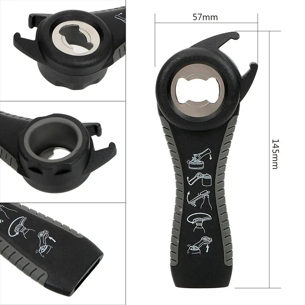 NICEYARD 5 in 1 All In One Opener Stainless Steel Can Opener Soda Beer Opener Multifunction Kitchen Manual Tool