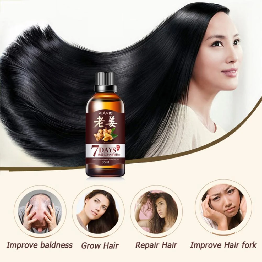 30ml 7 Day Fast Hair Growth Essential Oil Hair Loss Treatment Regrowth Ginger Serum Hair Loss Products Aliexpress