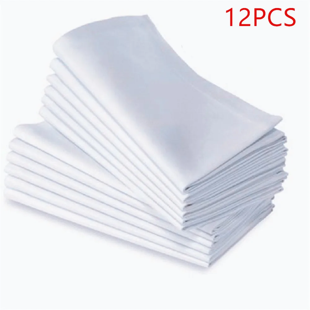 White Napkins Dinner Cloth Quality Table Cloth for Home Wedding Hotel Banquet Parties Washable Dinner Napkins Set of 6 Liwein Napkins Cloth 