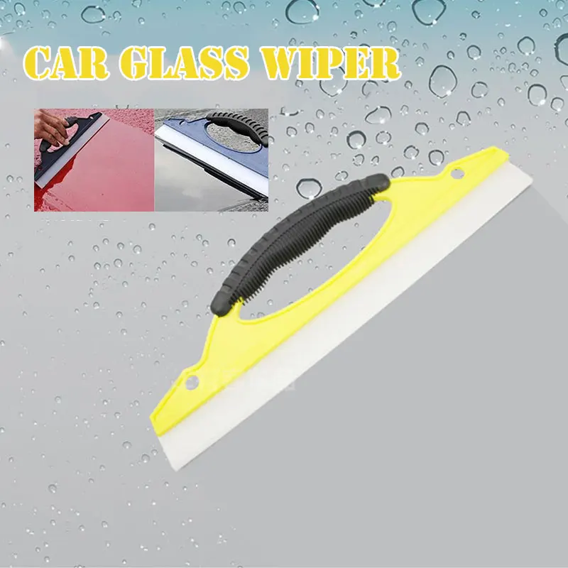 Vehemo Cleaner Wiper Auto Scraper Window Glass Car Squeegee Scraper Shower Rubber Car Scraper for Motorcycle Windshield