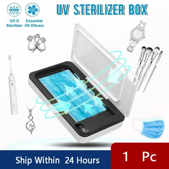 

Fast Germicidal UV Sterilizer Box Mouth Mask Disinfection Machine Ultraviolet Cleaning Mobile Phone Charger Portable Nail Tools
