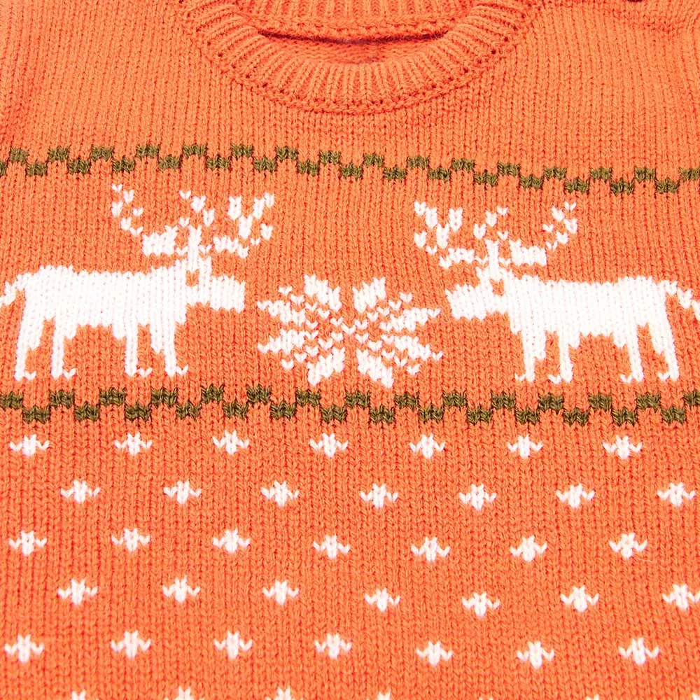 Комплект одежды для девочек из 3 предметов; Рождественский вязаный свитер с длинными рукавами для маленьких мальчиков и девочек; Рождественский подарок