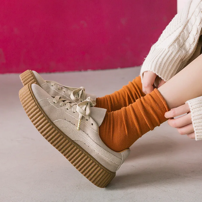 Womens Socks High Quality Women Fashion 2020 Japanese Korean Kawaii Ruffle Socks Cotton Spring Autumn Causal Harajuku Socks